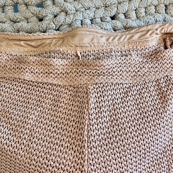 Le Vie en Rose Coconut Crochet Swim Mid Rise Shorts Cover Up Size L - Picture 10 of 13
